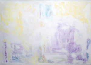 Joska. Mantra. Abstract in yellow and purple.